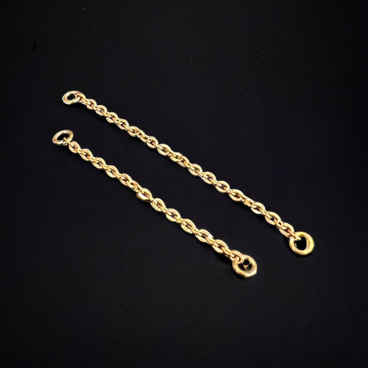 chaine pour bijoux piercing en titane gold  - piercing oreille