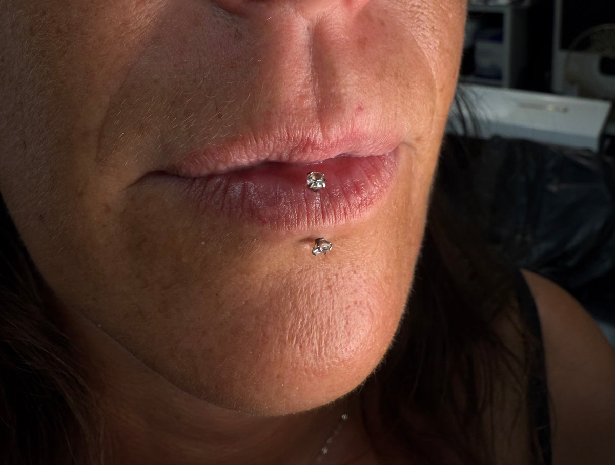 bijoux titane ASTM F136 strass silver