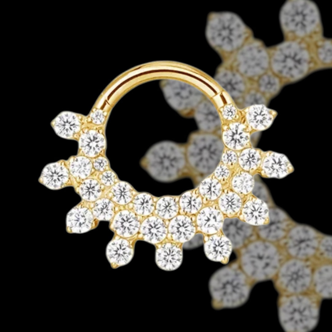 Anneau Daith Impérial Strass