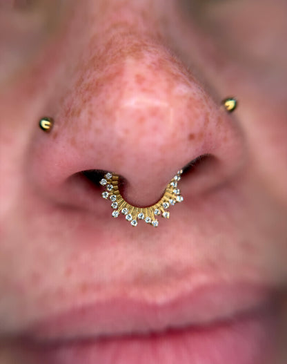 anneau daith elegance porte septum titane ASTM F136 gold