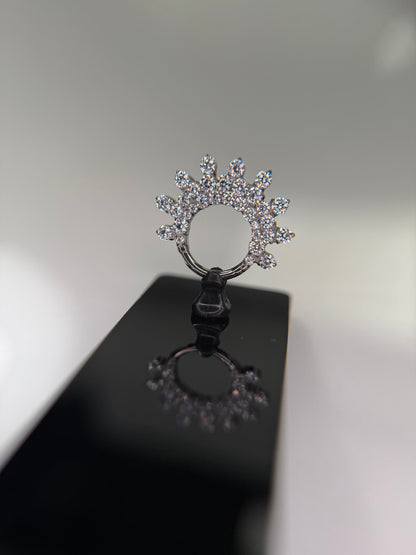Anneau Daith Impérial Strass