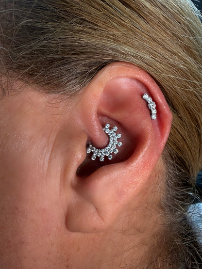 anneau daith imperial porte titane ASTM F136 silver