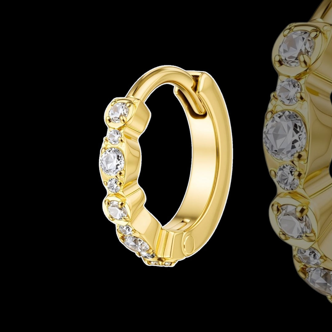 anneau titane ASTM F136 strass constellation gold costeel jewelry