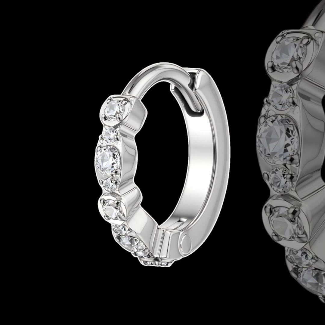 anneau titane ASTM F136 strass constellation silver costeel jewelry