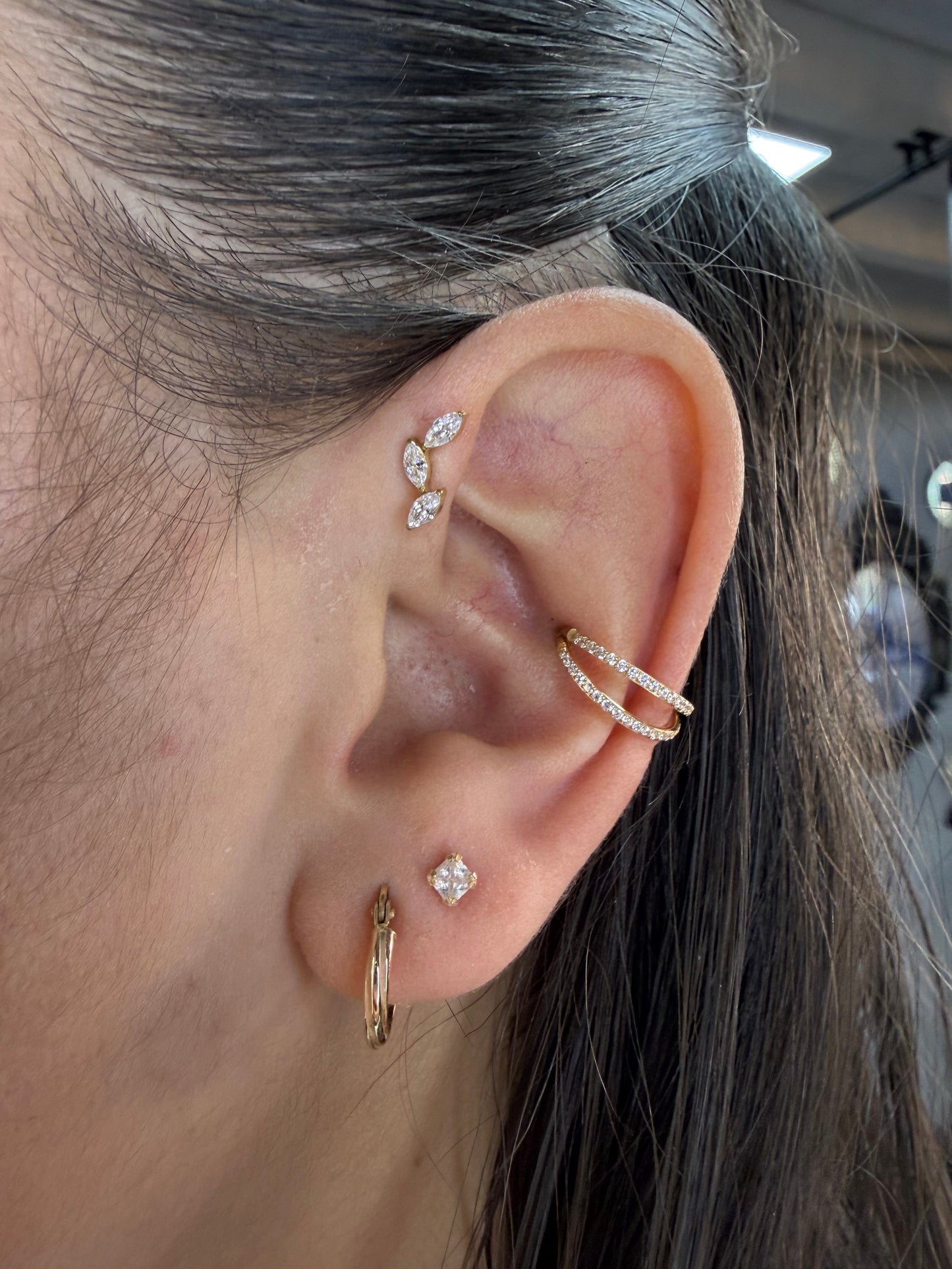 Anneau Double Strass