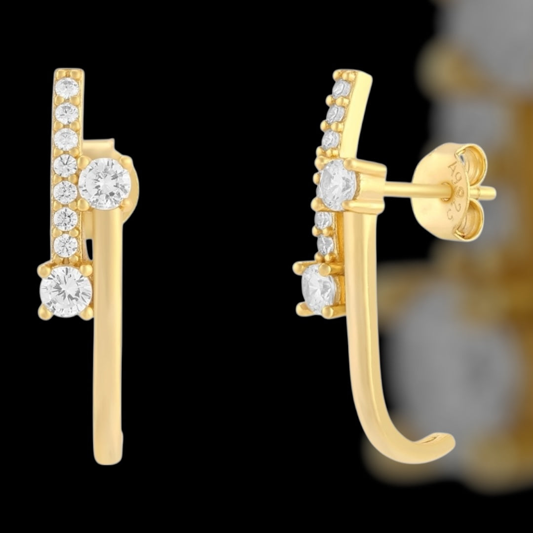 Boucles d'Oreille Double Barre