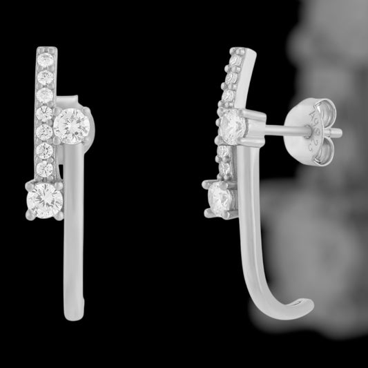 Boucles d'Oreille Double Barre