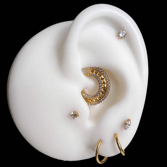 parure bijoux piercing titane oreille gold daith tragus lobe hélix cartilage qualité