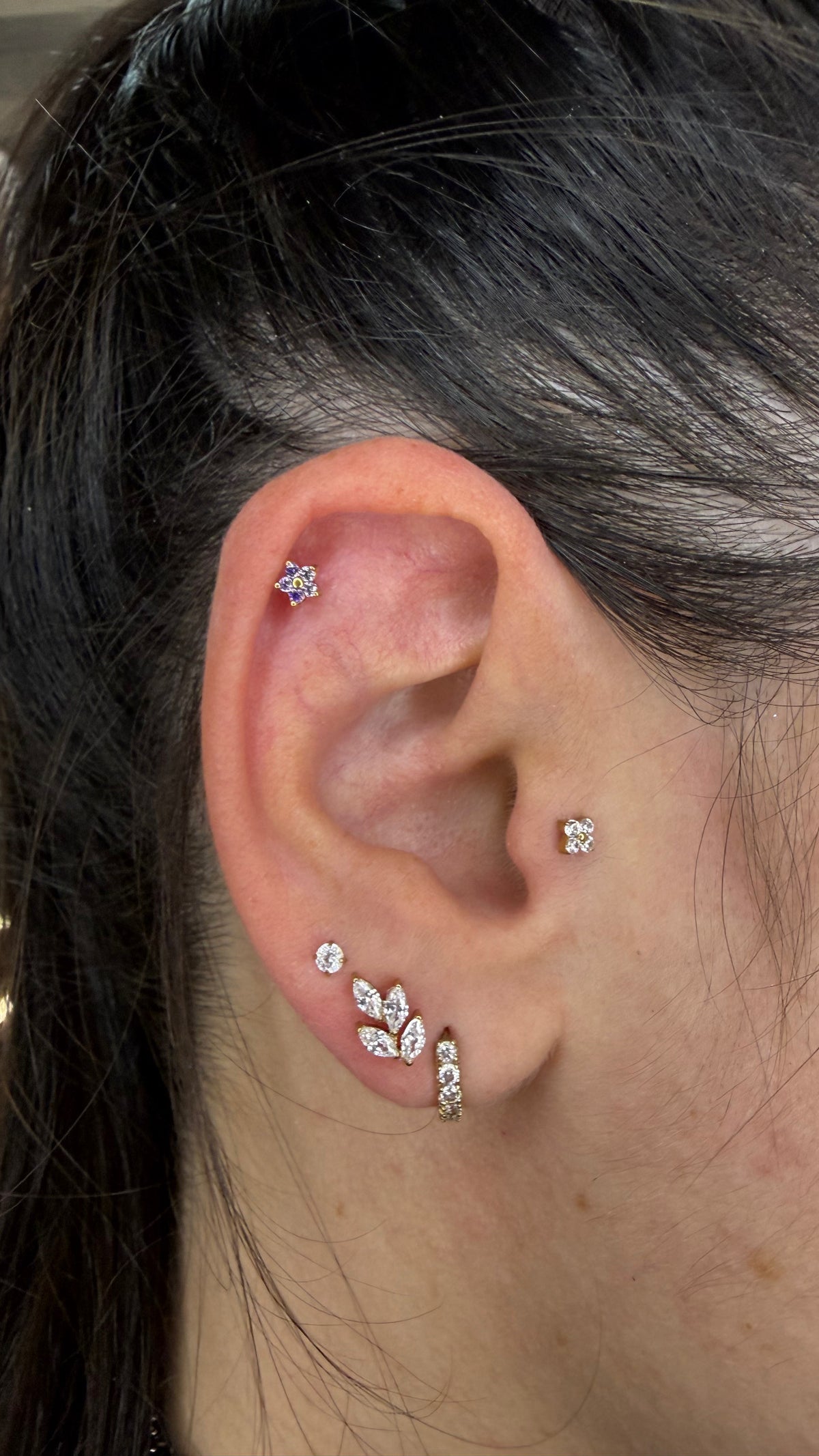 labret flora titane ASTM F136 gold porte tragus